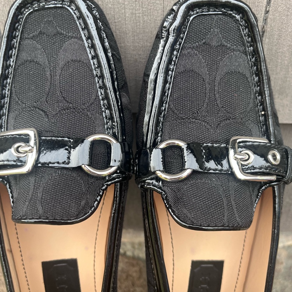 VINTAGE…Coach Black Signature Canvas Horsebit Loafers/NEVER WORN in ORIGINAL BOX - Picture 7 of 17